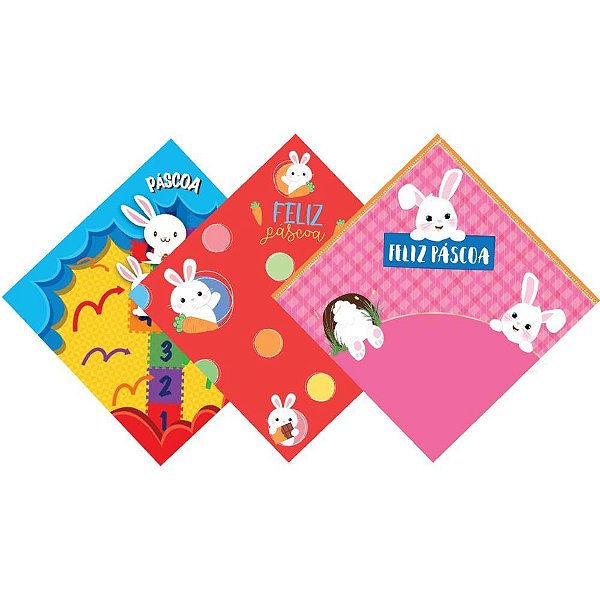 Embalagem para OVO de Páscoa 32X32CM Feliz Páscoa Sortida – Pacote com 5 Unidades