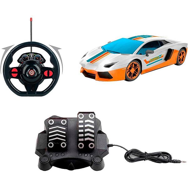 Carrinho Controle Remoto HOT Wheels Turbo Tiger 7 Funções