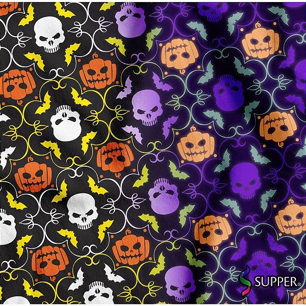 TNT Estampado 1,40M 40G Halloween Neon Rolo com 25 Metros