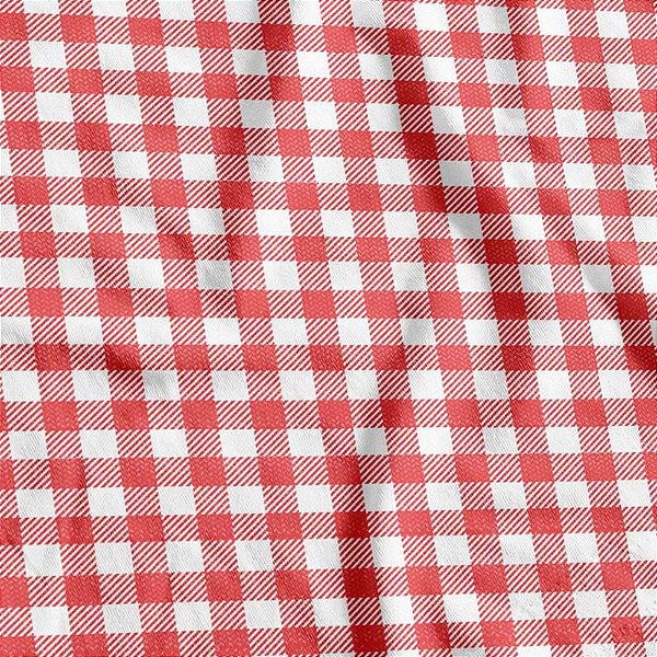 TNT Estampado Xadrez BRANCO/VERMELHO 1,40M 40G – Rolo com 25 Metros