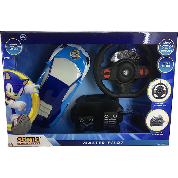 Carrinho Controle Remoto Sonic Master Pilot - 7 Funções / Bateria