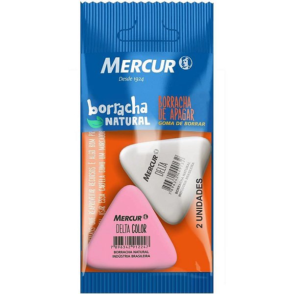 Borracha Branca PULL PACK DELTA/OVAL Sortido Blister com 2