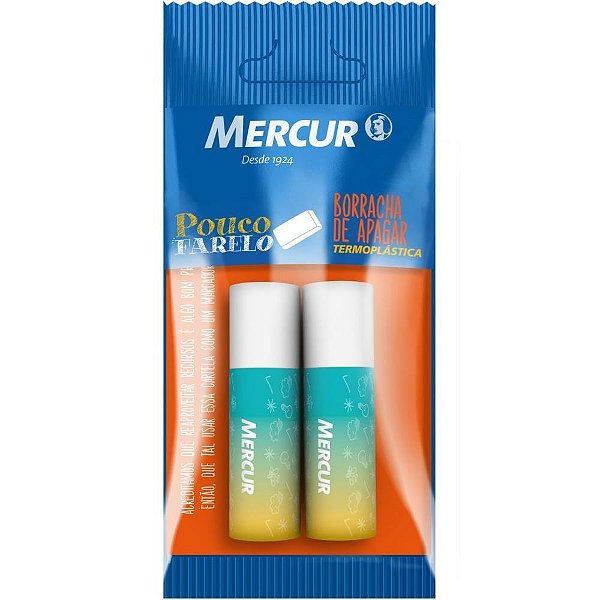 Borracha Branca PULL PACK TR Cilindrica Blister com 2 Unidades