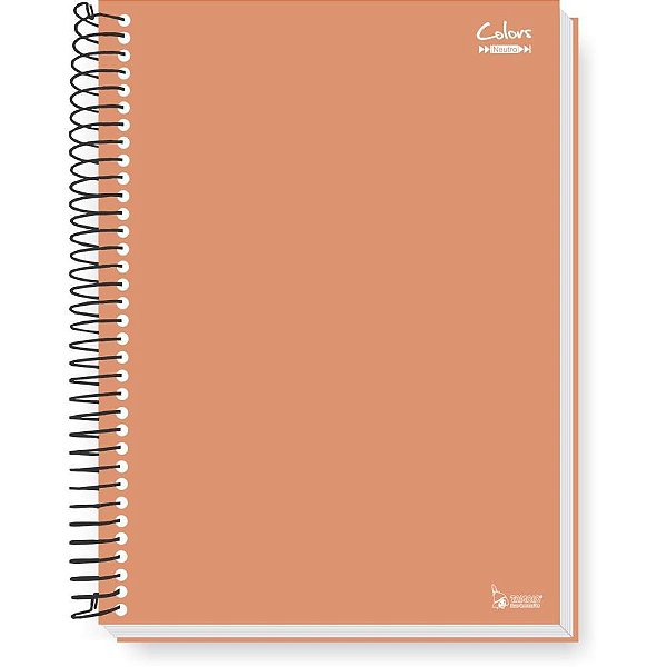 Caderno 01X1 Capa Dura Neutro Pêssego Pastel 96 Folhas - Pacote com 4