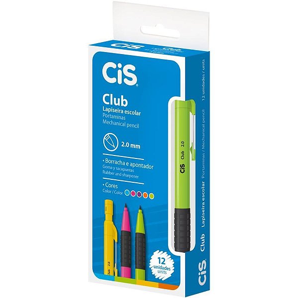 Lapiseira 2.0MM CIS CLUB 5CORES Sortidas CX.C/12