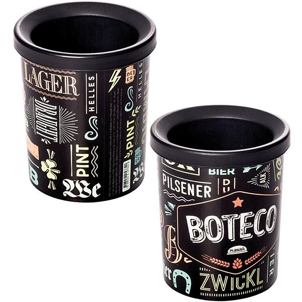 Utensílio Doméstico Porta Lata HAPPY Hour 350ML - Preto