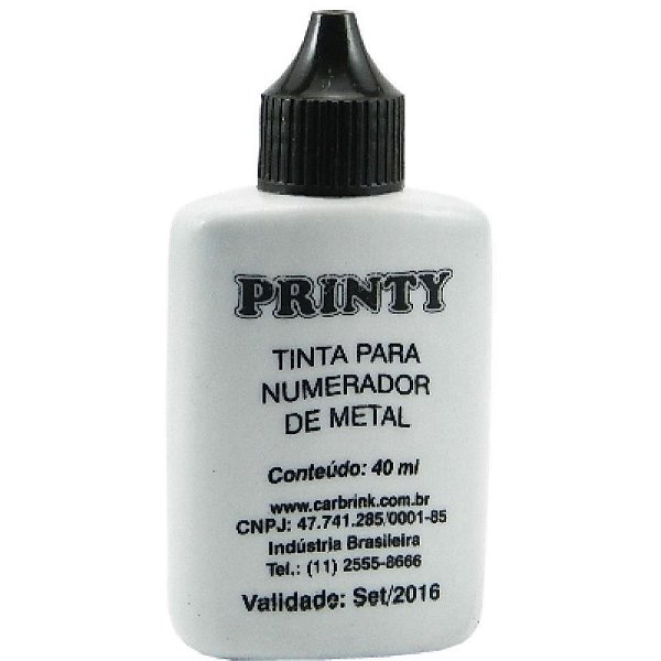Tinta para Carimbo 40ML Numerador Metal Preto NAC