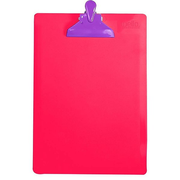 Prancheta Plástica Ofício FULL Color PINK
