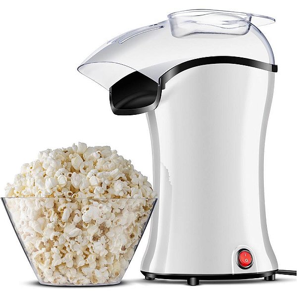 Pipoqueira Popflix Branca 220V com AR Quente – sem óleo