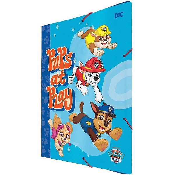 Pasta Plástica com ABA Patrulha Canina Oficio Azul PCT.C/10