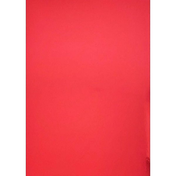 Papel Laminado Vermelha A4 250G. Pacote com 10