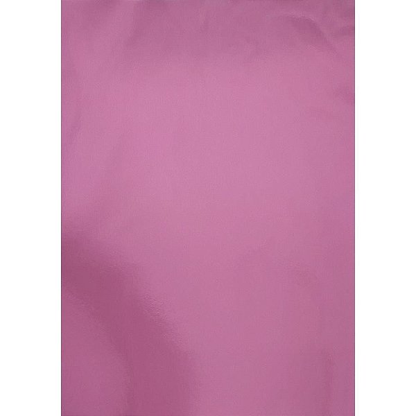 Papel Laminado Rosa A4 250G - Pacote com 10 Folhas