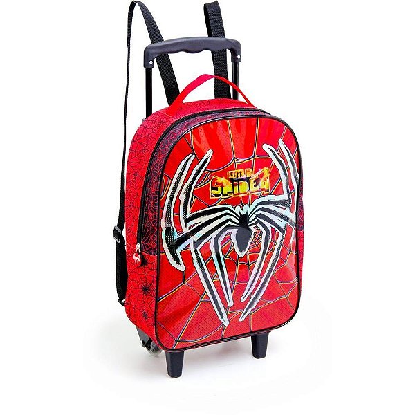 Mochila Infantil com Rodinha WILD Spider Média Sortida – KIT Completo