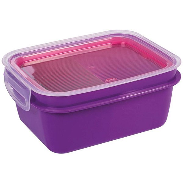Marmita Fitness com Trava 850ML Roxa