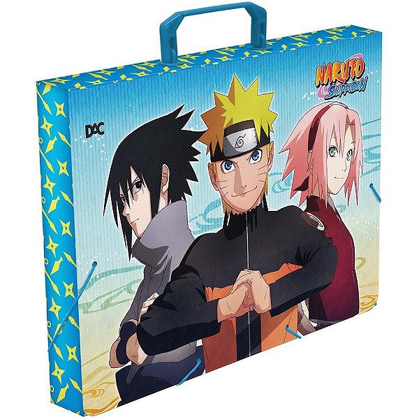 Maleta Plástica com ALÇA Decor Naruto Oficio 40MM