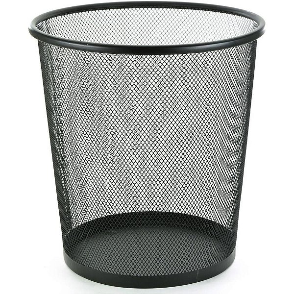 Lixeira para Escritório Aramado 15L Preto