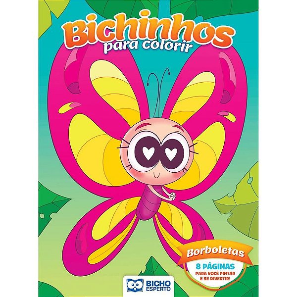 Livro Infantil Colorir Bichos Mágicos 8 Páginas 4 Títulos Pacote com 08