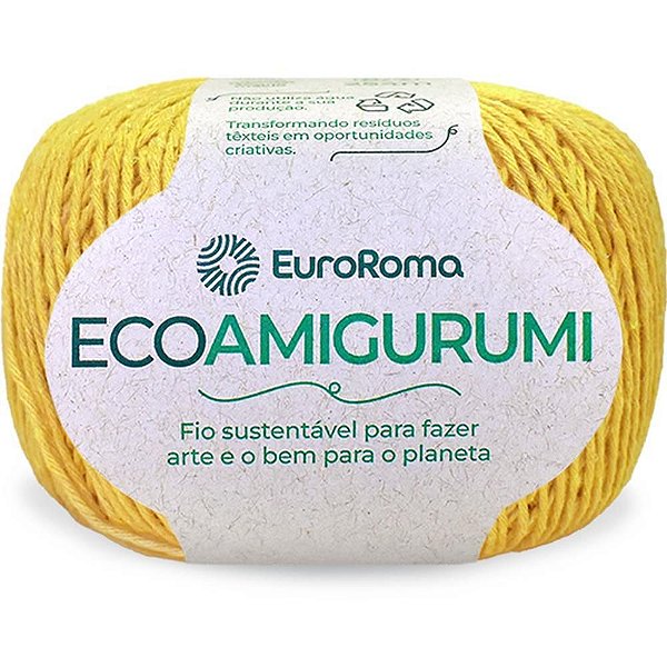 Linha Crochê Ecoamigurumi AMAR. Ouro 8/7 Fios 160G 254MT