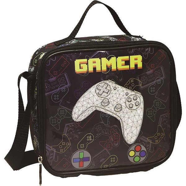 Lancheira Térmica Gamer MAO/OMBRO Preto