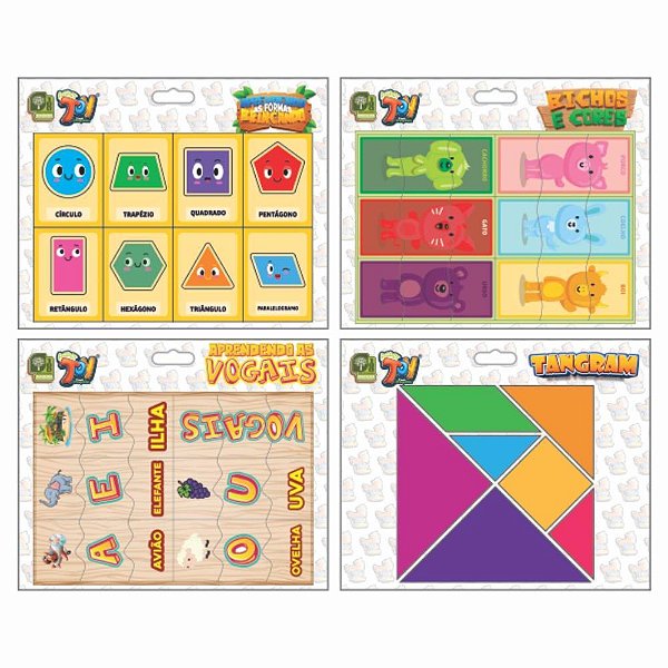 Jogo Didático Jogos Educativos - 4 Modelos Sortidos - Display com 24 Unidades