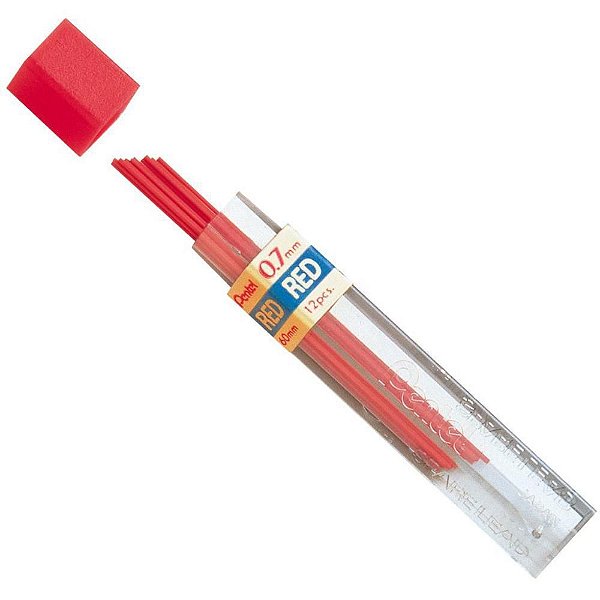 Grafite 0.7MM H HI Polymer VERM. 12TBX12MIN CX.C/12