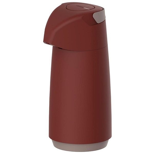 Garrafa Térmica Pressão Exata 1L com Ampola de Vidro Vermelha