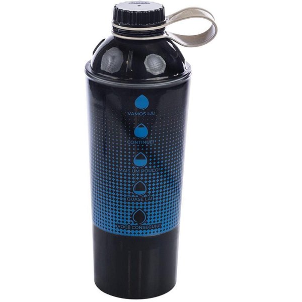 Garrafa para Academia Shakeira DEC Fitness 600ML Preta