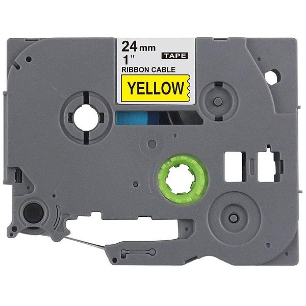 Fita para Rotulador Eletrônico 24MM X 8M TZC-FX651 PRETO/AMARELO