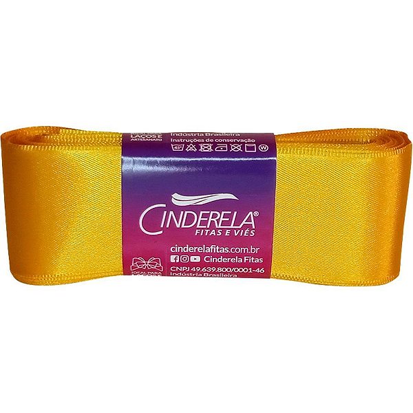 Fita de Cetim 38MM 10M. Amarelo Ouro