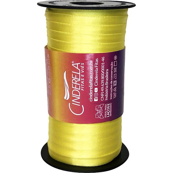 Fita de Cetim 07MM 100M. Canario