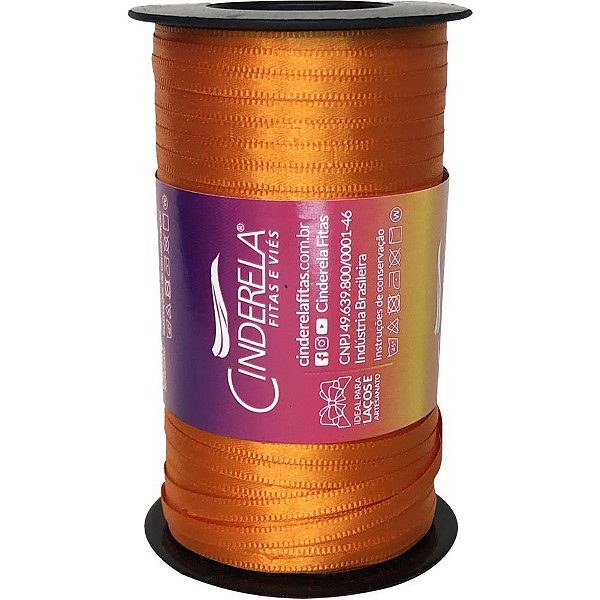 Fita de Cetim 04MM 100M. Laranja