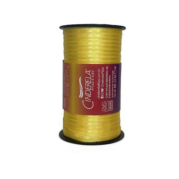 Fita de Cetim 4MM X 100M Canário - Cinderela
