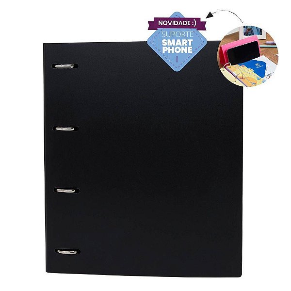 Fichário de PVC UNIV. CD 10 Divisórias Preto