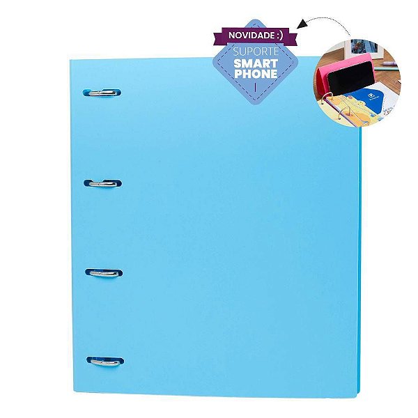 Fichário de PVC UNIV. CD 10 DIV. Azul Pastel