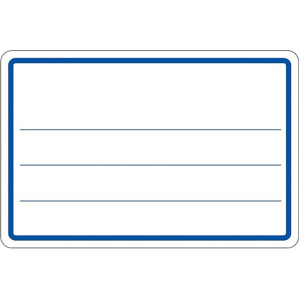 Etiqueta Escolar OP-5380 Tarjada Azul 53X80MM - Cartela com 10
