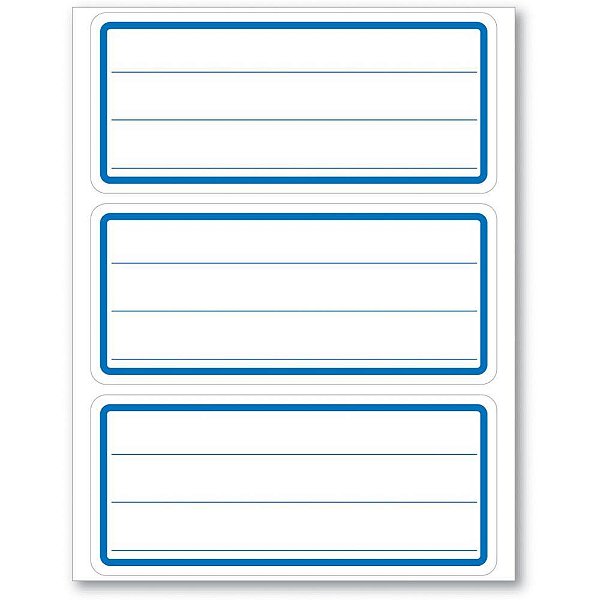 Etiqueta Escolar Tarjada Azul OP-3578 35X78MM - Cartela com 15 Unidades