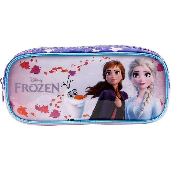 Estojo PVC Frozen X – 1 Compartimento Simples com Zíper