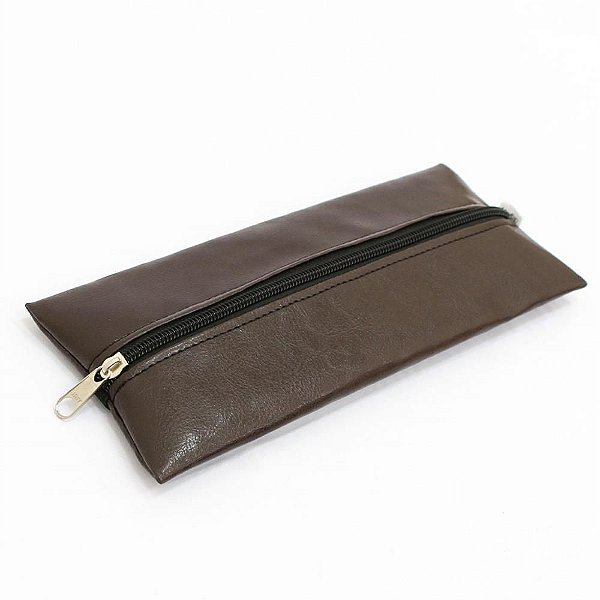 Estojo PVC Couro Sintético com Elástico e 1 Zíper MR