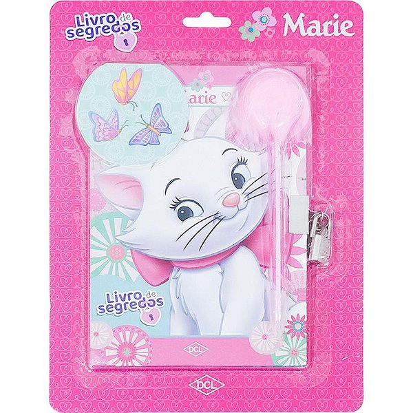 Diário Disney Livro dos Segredos com Cadeado, Caneta Pompom e Adesivos
