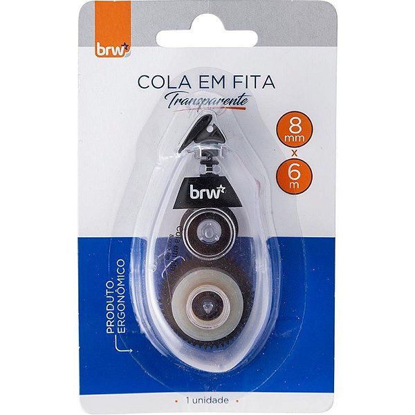 Cola em Fita 8MM X 6M Cores Sortidas BRW