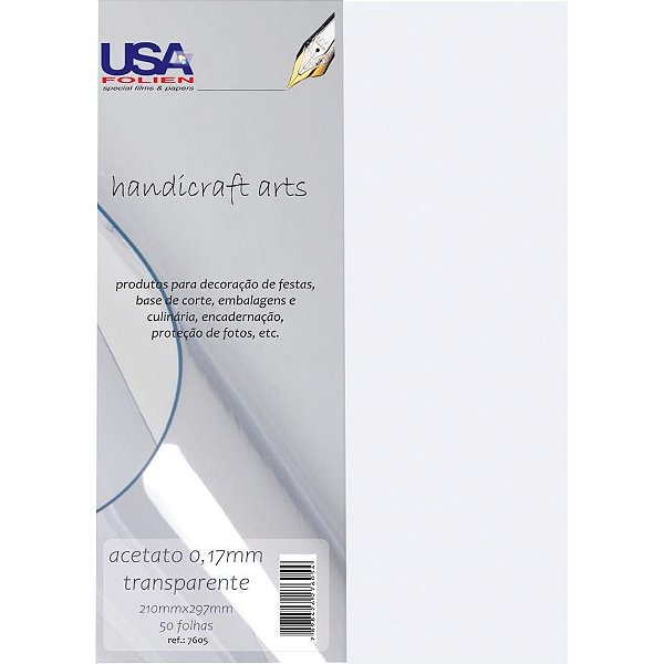 Capa para Encadernação A4 Acetato Cristal 0,17MM Pacote com 50