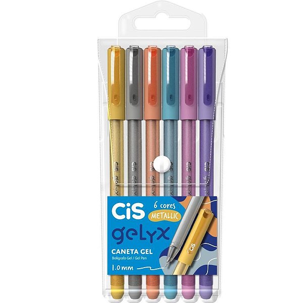 Caneta GEL CIS GELYX Metalica 1,0MM 6CORE