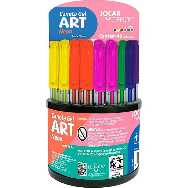 Caneta GEL ART 1.0MM 6CORES Neon DP.C/40