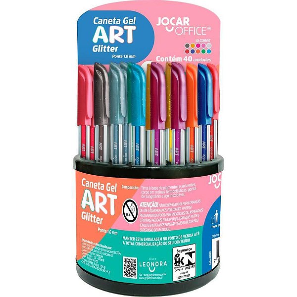 Caneta GEL ART 1.0MM 10CORES Glitter DP.C/40