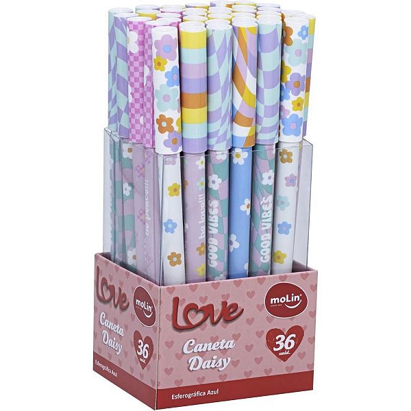 Caneta Esferográfica Love Daisy POTE-36