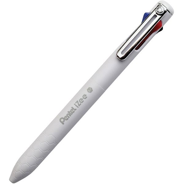Caneta Esferográfica Izee 4 Cores 0.7MM Branca Caixa com 12 Unidades