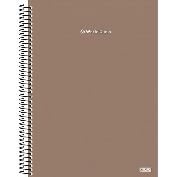 Caderno Espiral 1/4 Capa Dura WORLD CLASS 80 Folhas - Pacote com 10