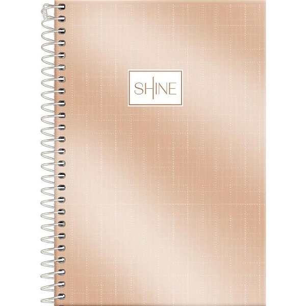 Caderno Espiral 1/4 Capa Dura Shine 80 Folhas Pacote com 05