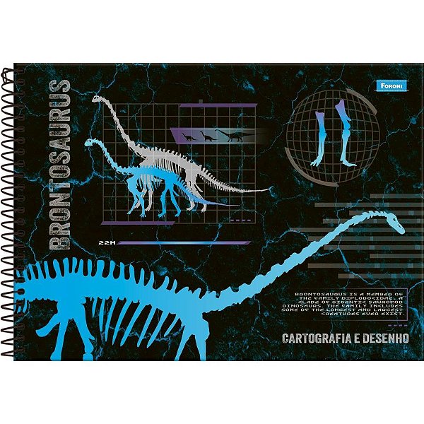 Caderno Desenho Universitário Capa Dura Sauros 80 Folhas - Pacote com 05
