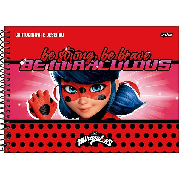 Caderno de Desenho Universitário Capa Dura Miraculous 80 Folhas - Pacote com 4 UNIDADES04
